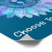 Sunflower Teal Purple Ribbon Suicide Prevention Aw Poster (Hoek)