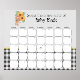 Sunflower Teddy Bear Picnic raadt de vervaldatum Poster