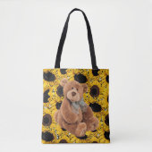 Sunflower Teddy BearTote Tote Bag (Voorkant)