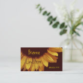 SUNFLOWER-template voor visitekaartjes (Staand voorkant)