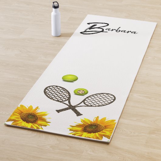 Sunflower Tennis Yoga Mat (In situ)