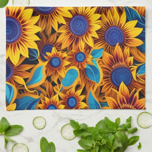 Sunflower Theedoek (Gevouwen)