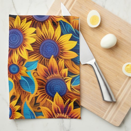 Sunflower Theedoek (Quarter Fold)