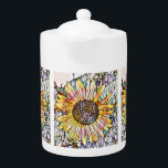 SUNFLOWER THEEPOT<br><div class="desc">Een kunstontwerp van een zonnebloem.</div>