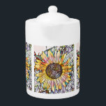 SUNFLOWER THEEPOT<br><div class="desc">Een kunstontwerp van een  zonnebloem.</div>
