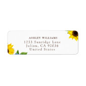 Sunflower Themed Return Stickers (Voorkant)