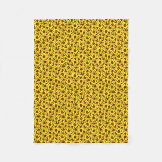 Sunflower Throw Blanket Fleece Deken (Voorkant)