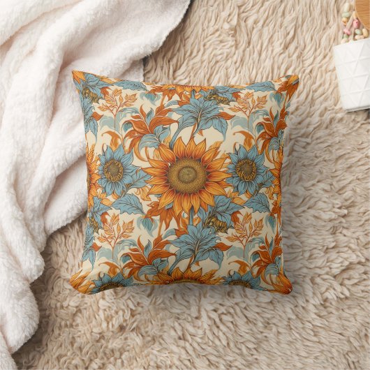 Sunflower Throw Pillow Kussen (Deken)