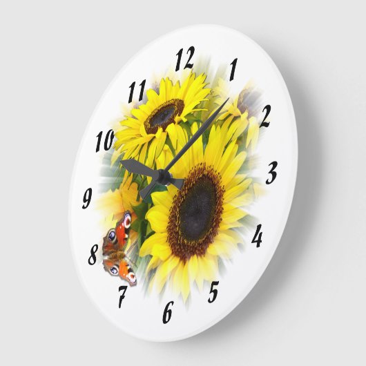 Sunflower Time Large Clock Grote Klok (Hoek)