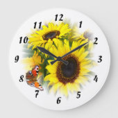 Sunflower Time Large Clock Grote Klok (Voorkant)