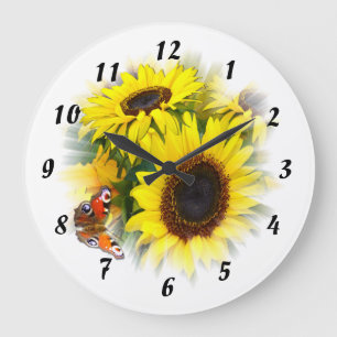 Sunflower Time Large Clock Grote Klok