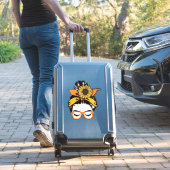 Sunflower Top Knot Sticker (Koffer Insitu)