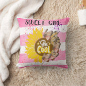 Sunflower trendy vibrant color paper art kussen (Deken)