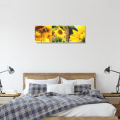 Sunflower Trio Canvas Afdruk (Insitu (Slaapkamer))