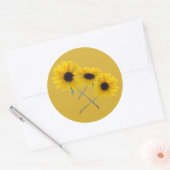 Sunflower Trio Ronde Sticker (Envelop)