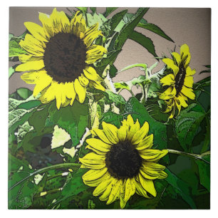 Sunflower Trio Tegeltje