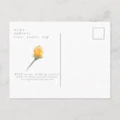 Sunflower Turquoise budget Weddenschap Uitnodiging Briefkaart (Achterkant)