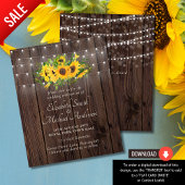 Sunflower Uitnodiging door Low Budget Wedding Netw