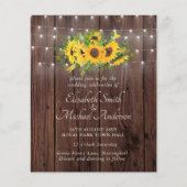 Sunflower Uitnodiging door Low Budget Wedding Netw (Voorkant)