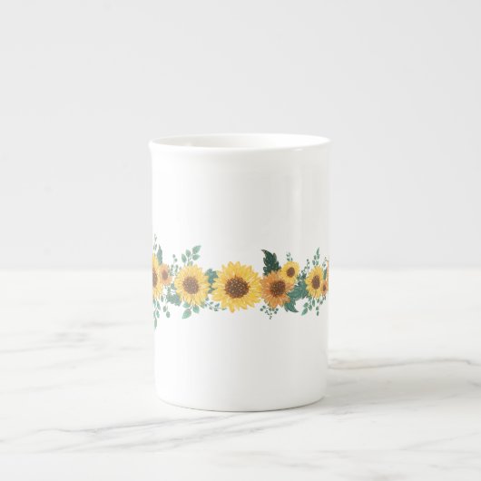 Sunflower Ukraine Support Soup Mug Porselein Kop (Voorkant)