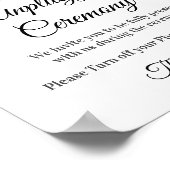 Sunflower Unplugged Ceremony Wedding White Yellow Poster (Hoek)