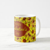 Sunflower Valentine's Day Mug Koffiemok (Voorkant rechts)