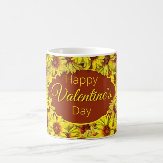 Sunflower Valentine's Day Mug Koffiemok (Center)