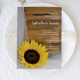 Sunflower Veil Country Weddenschap Kaart