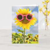 sunflower verjaardag voor vriend kaart (Gele Bloem)
