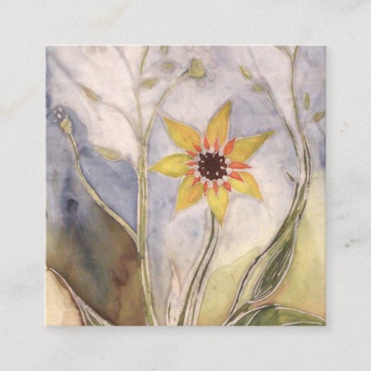 Sunflower Vierkante Visitekaartje (Voorkant)