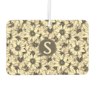 Sunflower Vintage Charm Sepia Tone Air Freshener Luchtverfrisser