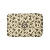 Sunflower Vintage Charm Sepia Tone Bath Mat (Voorkant)
