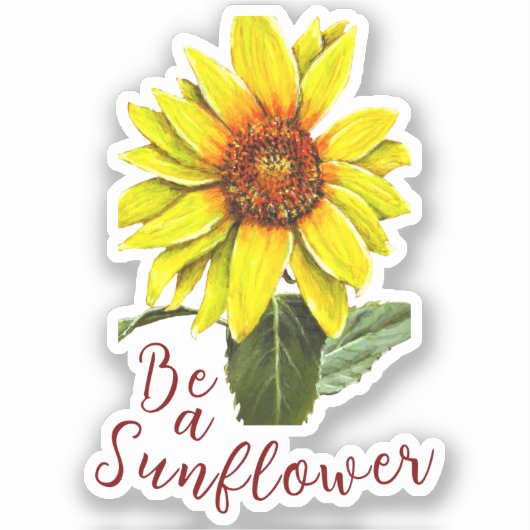 Sunflower Vinyl Sticker (Voorkant)