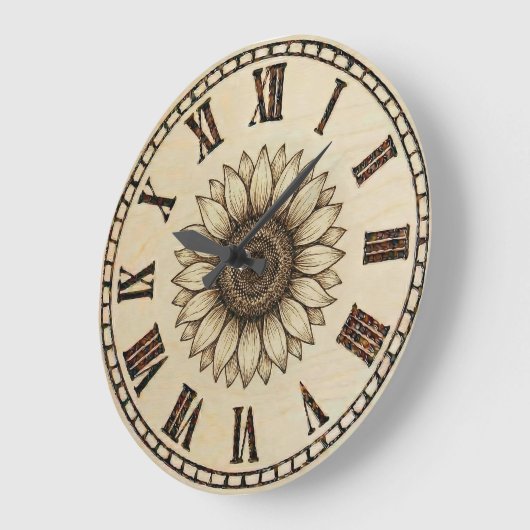 Sunflower Wall Clock Grote Klok (Hoek)
