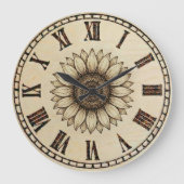 Sunflower Wall Clock Grote Klok (Voorkant)