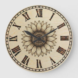 Sunflower Wall Clock Grote Klok