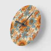 Sunflower Wall Clock Ronde Klok (Hoek)