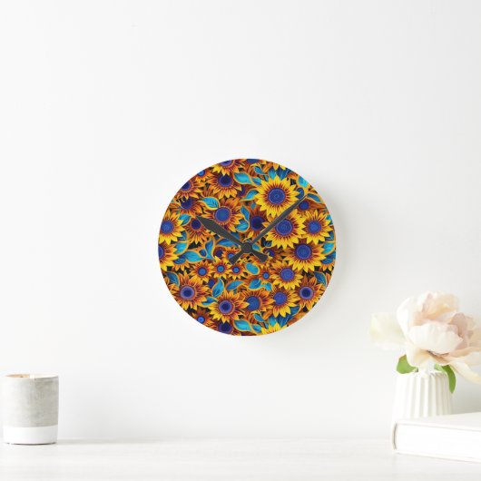 Sunflower Wall Clock Ronde Klok (Huis)