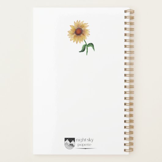 Sunflower Watercolor Annual Planner (Achterkant)