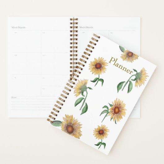 Sunflower Watercolor Annual Planner (Display)