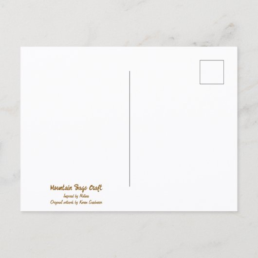 Sunflower watercolor customizable postcard briefkaart (Achterkant)