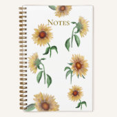 Sunflower Watercolor Notebook Notitieboek (Voorkant)