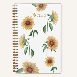 Sunflower Watercolor Notebook Notitieboek