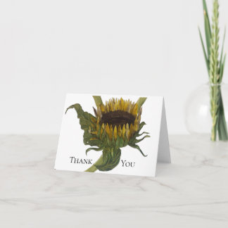 Sunflower Watercolor Thank You Card Bedankkaart