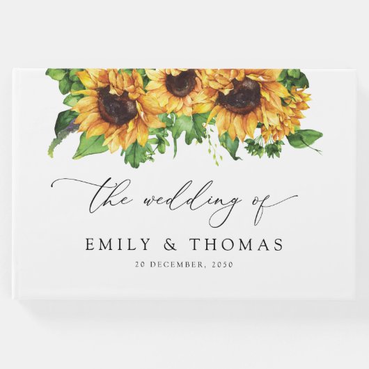 Sunflower Weddenboek Gastenboek (Voorkant)