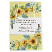 Sunflower Weddenschap of welkomstcadeau Medium Cadeauzakje (Voorkant)