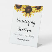 Sunflower Weddenschap Parkeerplaats Deestal Sign Reclamebord Met Voetstuk (Voorkant)