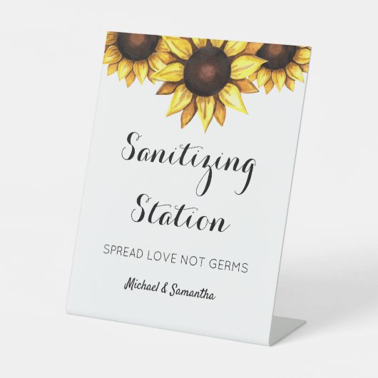 Sunflower Weddenschap Parkeerplaats Deestal Sign Reclamebord Met Voetstuk (Voorkant)