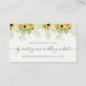 Sunflower Weddenschap RSVP Online Card Informatiekaartje (Voorkant)