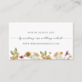Sunflower Weddenschap RSVP Online Card Informatiekaartje (Voorkant)